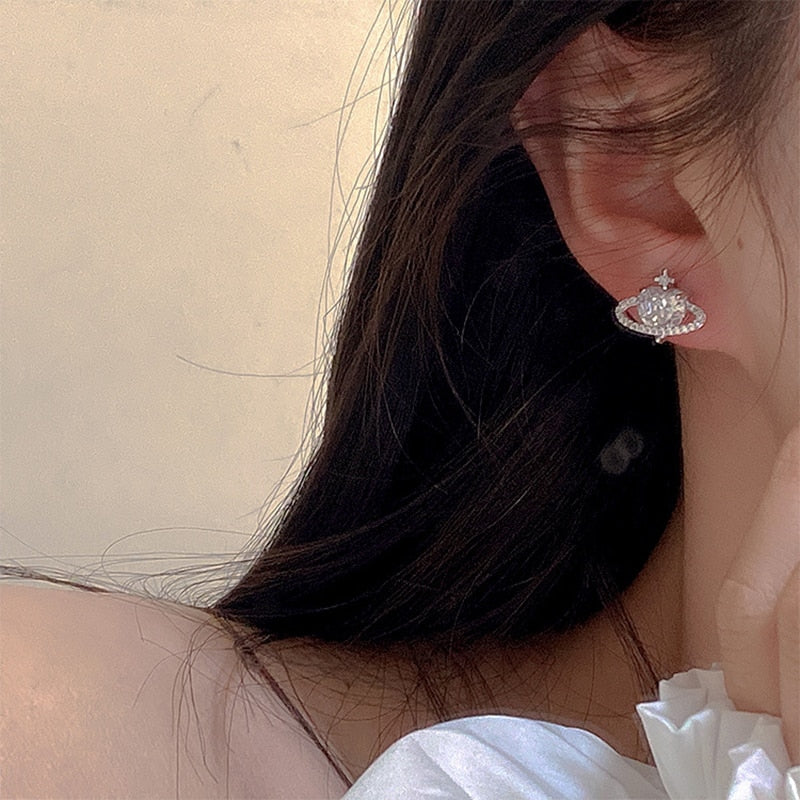 Zircon Planet Earrings