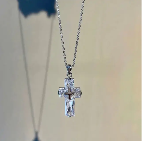 Transparent Cross Necklace