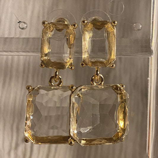 Transparent  Square  Earrings