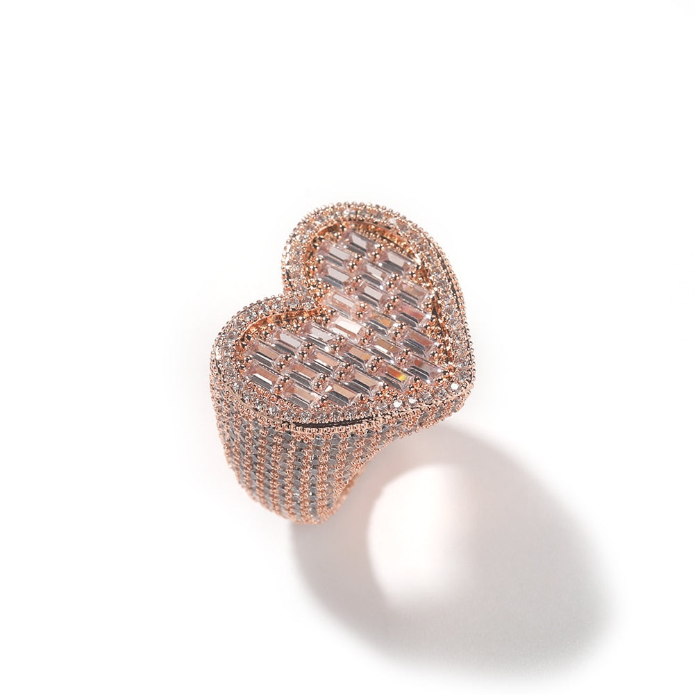 Iced Heart Ring