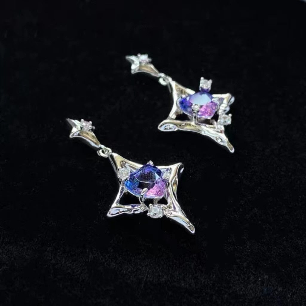 Purple Starlight Earrings