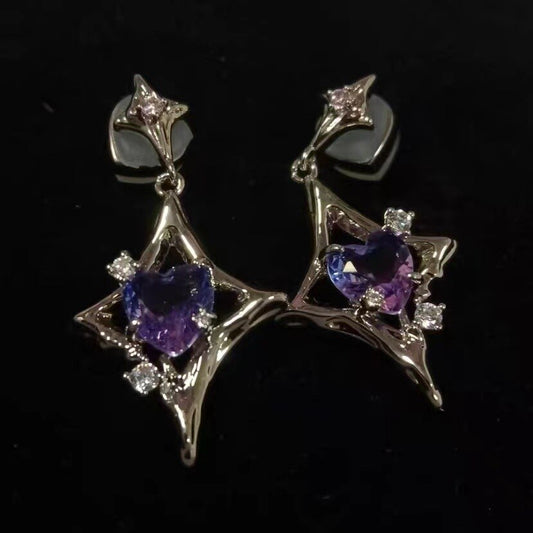Purple Starlight Earrings