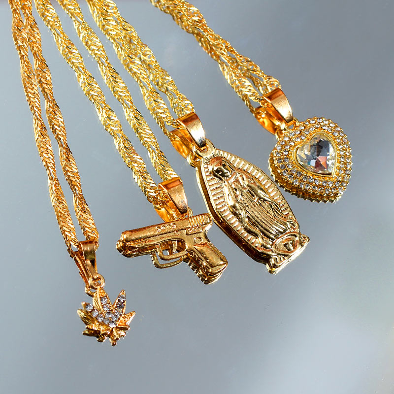 Pistol Pendant Necklaces