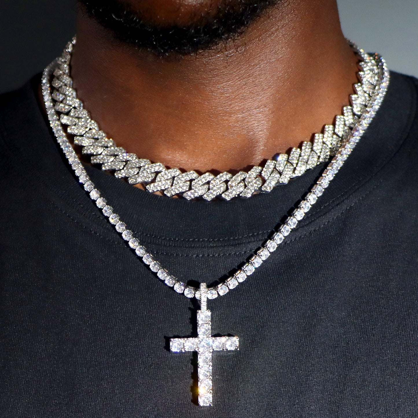 Iced Cross Necklace