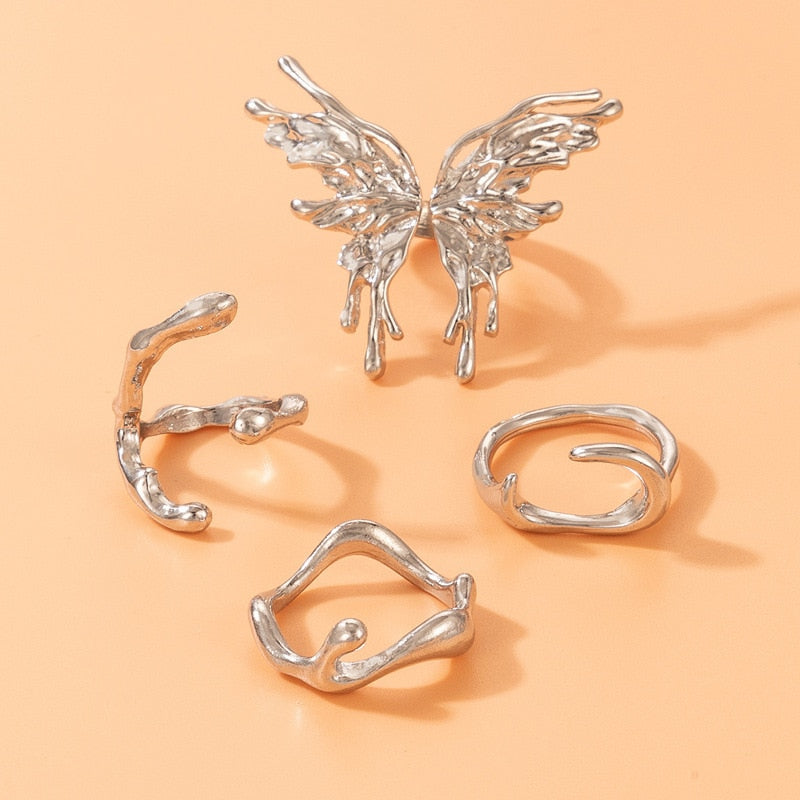 Butterfly Ring Set