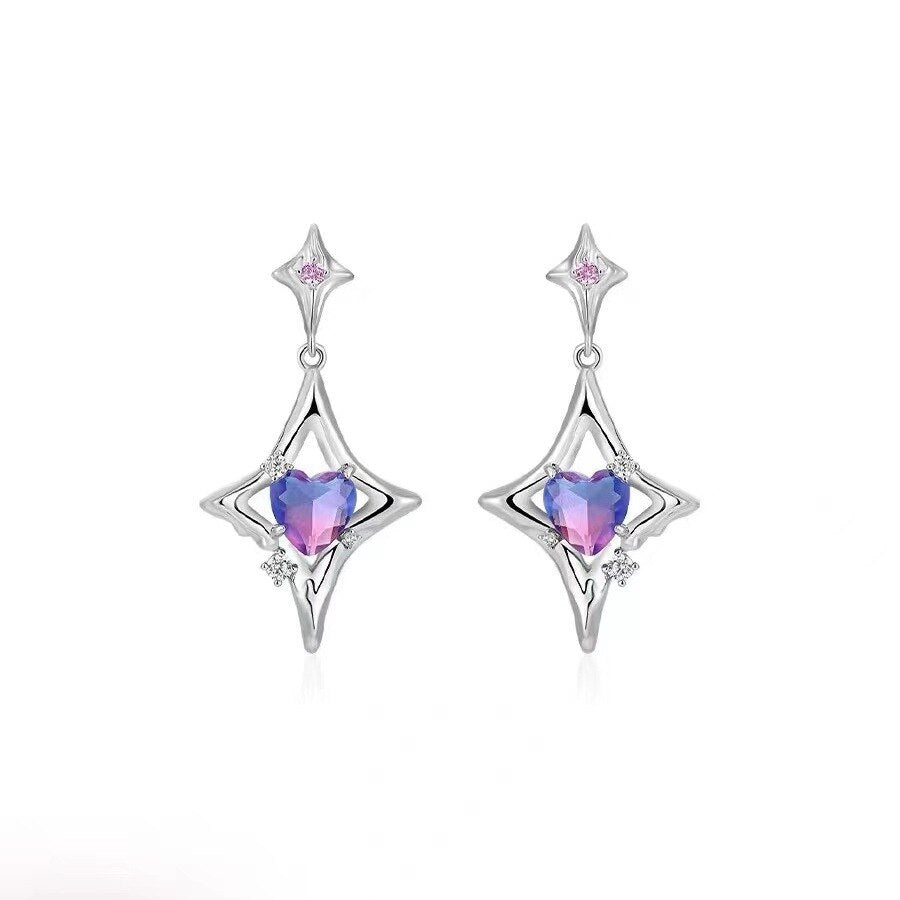 Purple Starlight Earrings