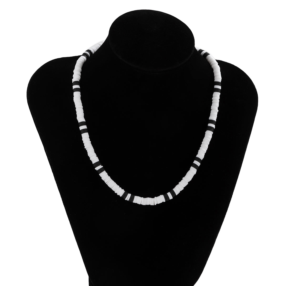 Black and White Beads Necklace